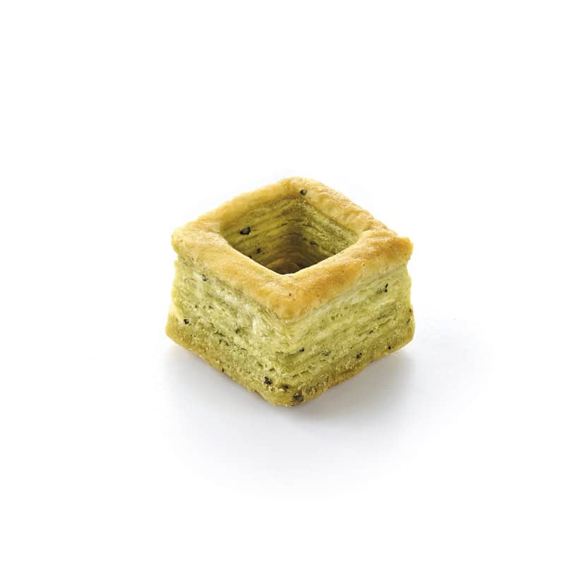 96 Puff Pastry Mini Square Pesto 3.2cm