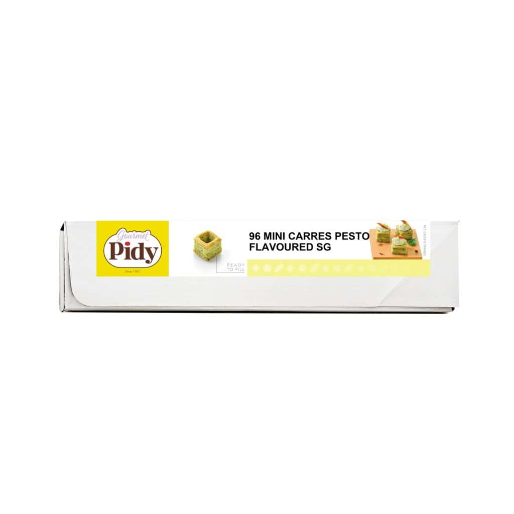96 Puff Pastry Mini Square Pesto 3.2cm