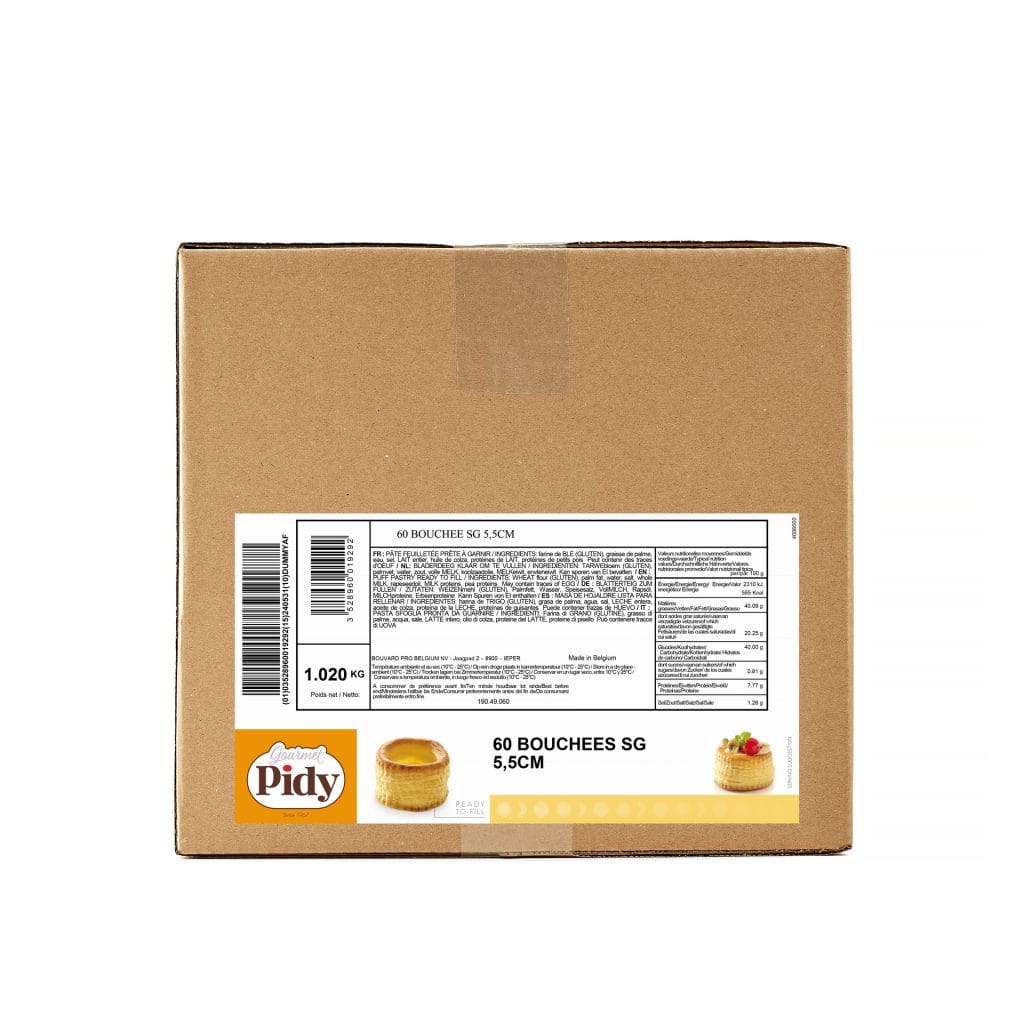 60 Puff Pastry Shells Neutral 5.7cm