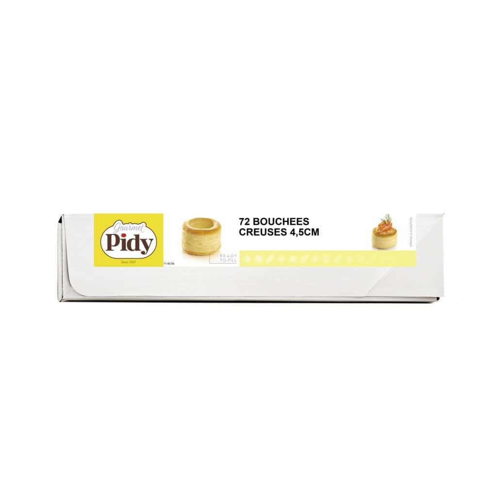 72 Mini Puff Pastry Shells Straight Sided Neutral 4.5cm