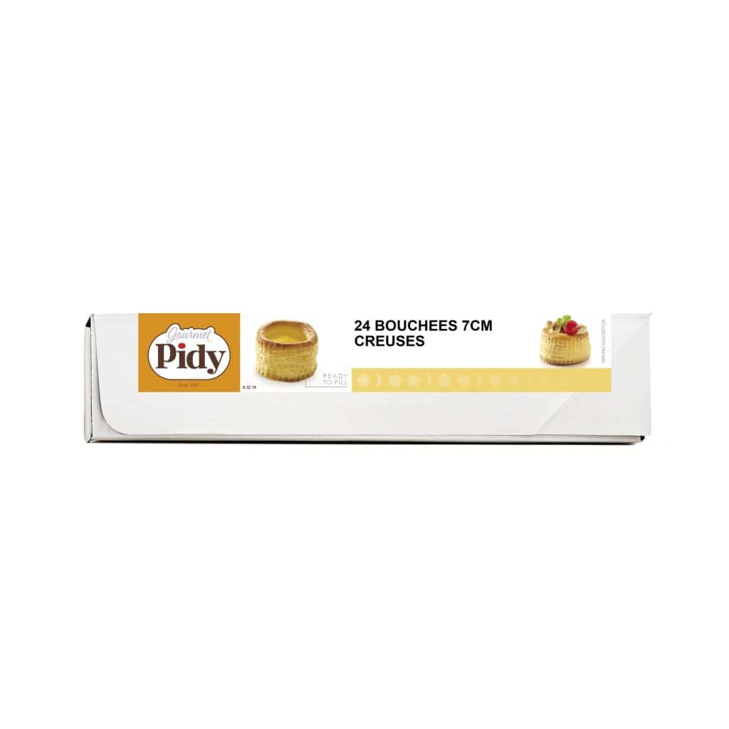 24 Puff Pastry Shells With Separated Lid Neutral 7cm