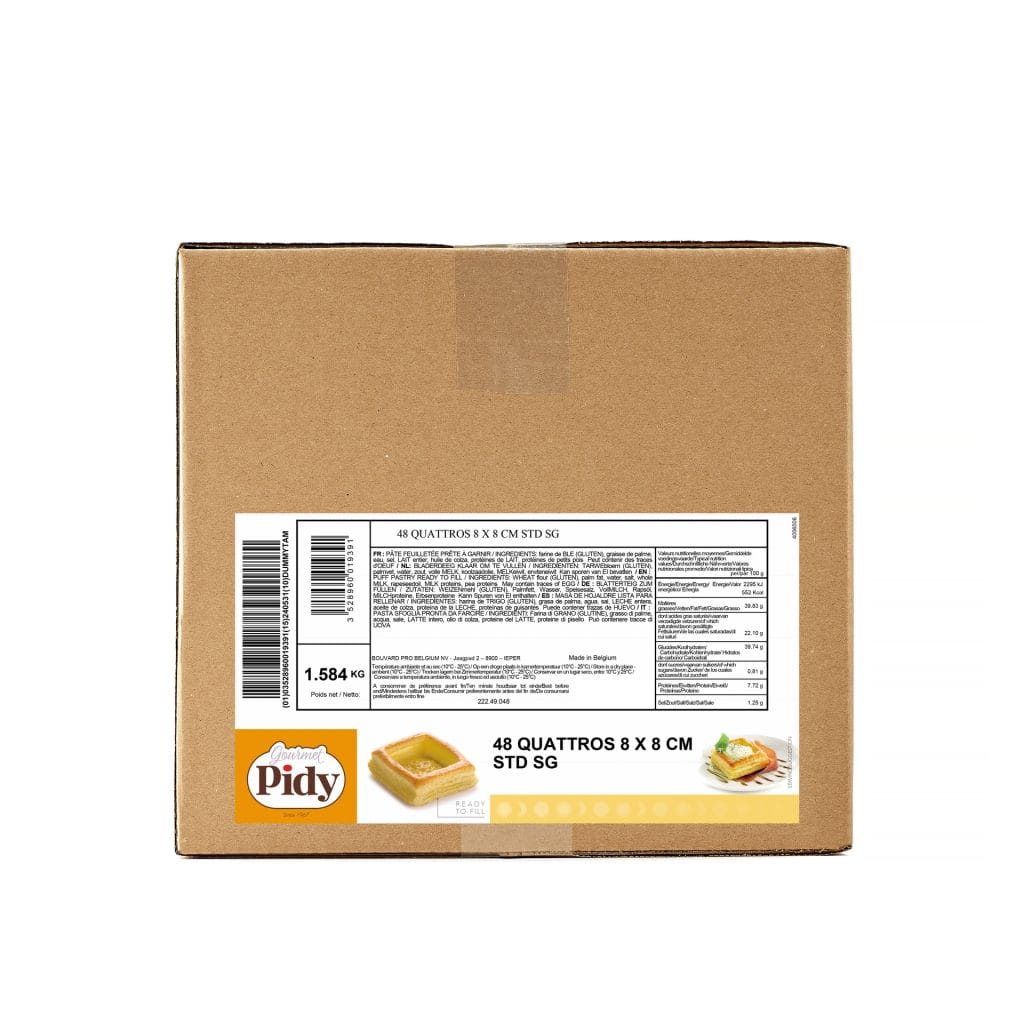 48 Puff Pastry Shells Quatro Neutral 8cm