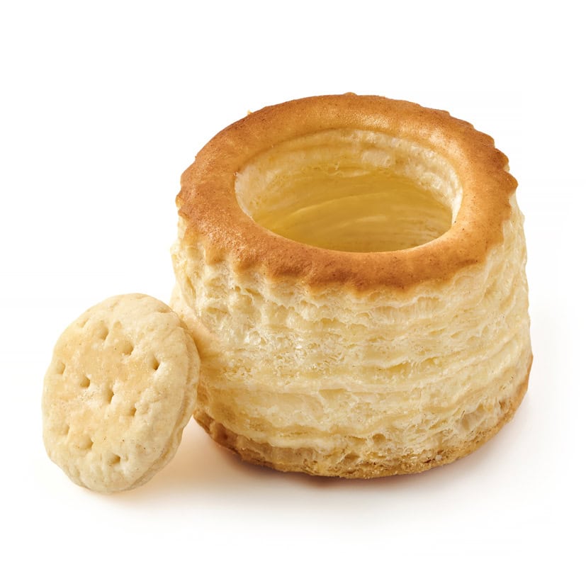 72 Vol Au Vent Puff Pastry Shells With Separated Lid 8cm