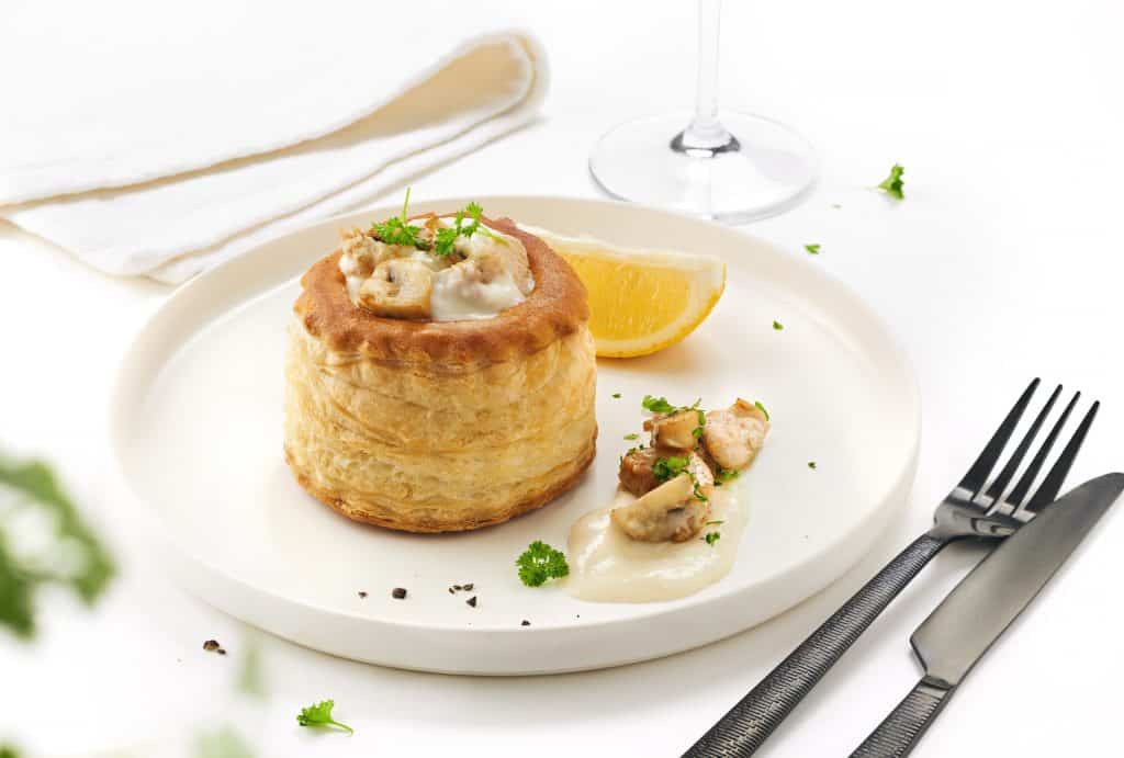 72 Vol Au Vent Puff Pastry Shells Rustic Neutral 8,5cm
