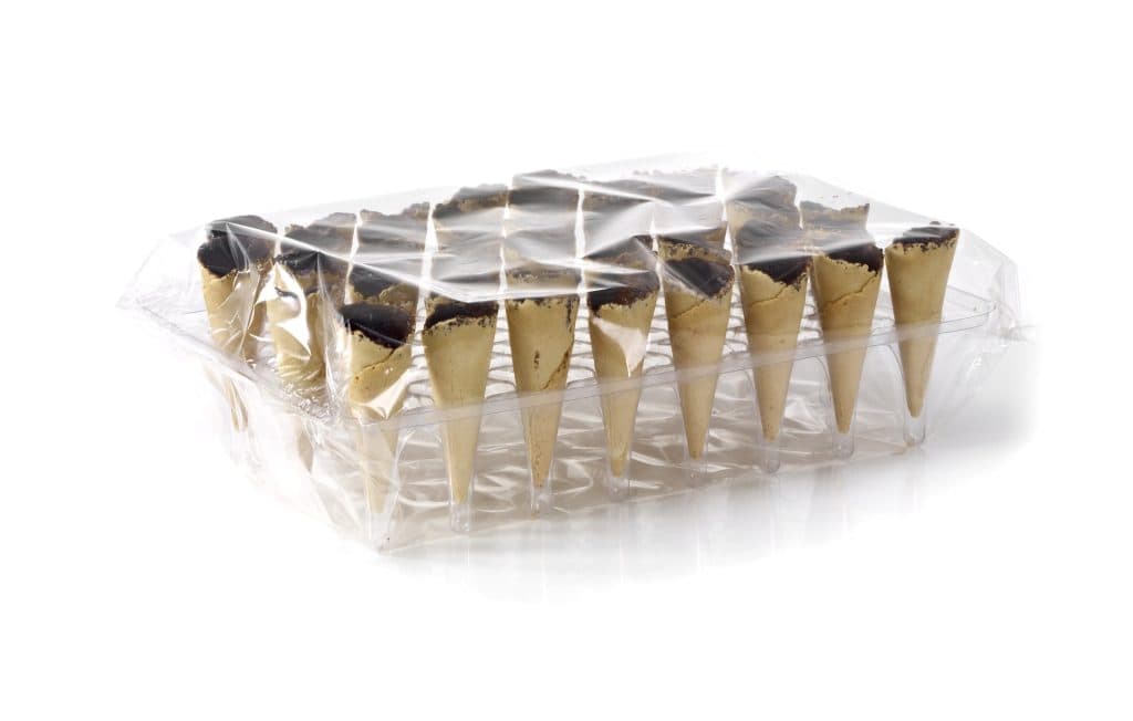 90 Mini Cones Sweet + Coating Choco + Stand Up Tray)