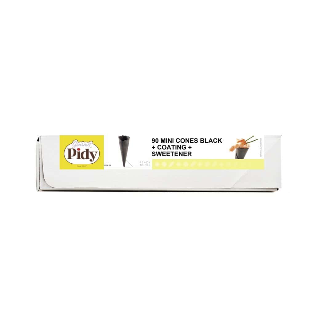 90 Mini Cones Vegetable Carbon + Coating + Stand Up Tray