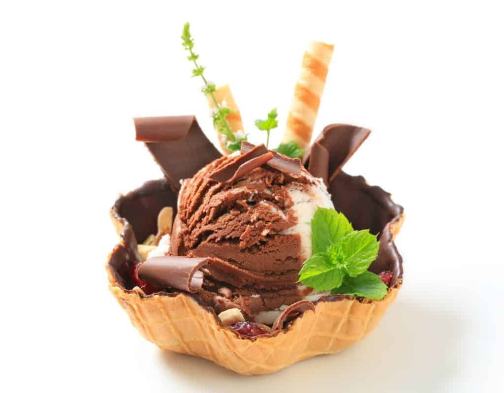 96 Waffle Dough Pastry Tulips Chocolate 10.5cm