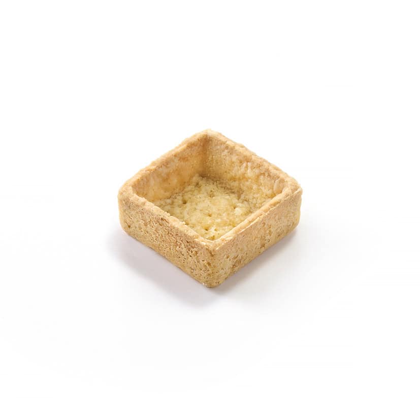 96 Mini Trendy Square Shortcrust Tartlets Neutral 3.5cm