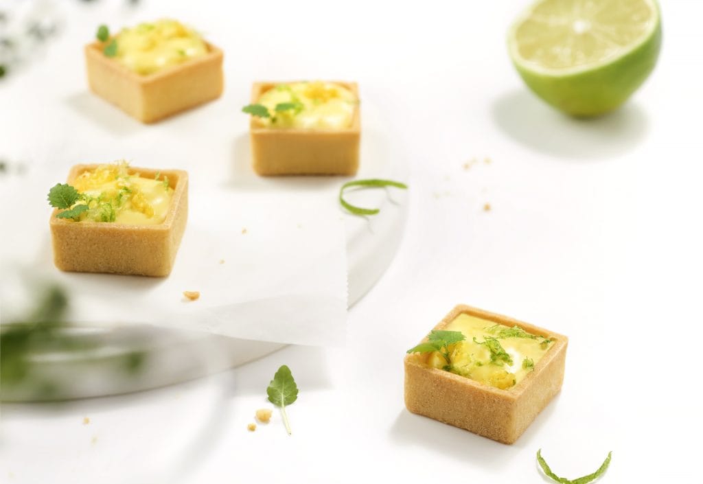 96 Mini Trendy Square Shortcrust Tartlets Sweet 3.5cm