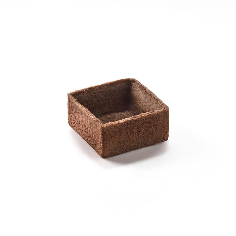 240 Mini Trendy Square Shortcrust Tartlets Choco 3.5cm