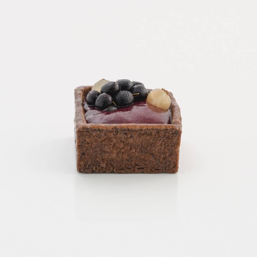 210 Mini Trendy Square Shortcrust Tartlets Choco 3.5cm Selection By Pidy