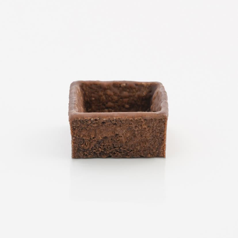 210 Mini Trendy Square Shortcrust Tartlets Choco 3.5cm Selection By Pidy