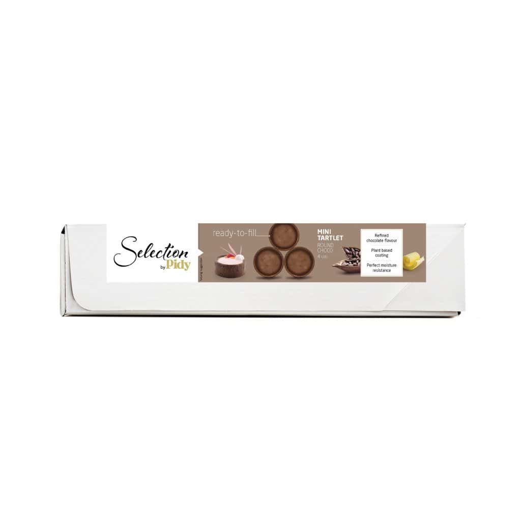 210 Mini Trendy Round Shortcrust Tartlets Choco 4cm Selection By Pidy