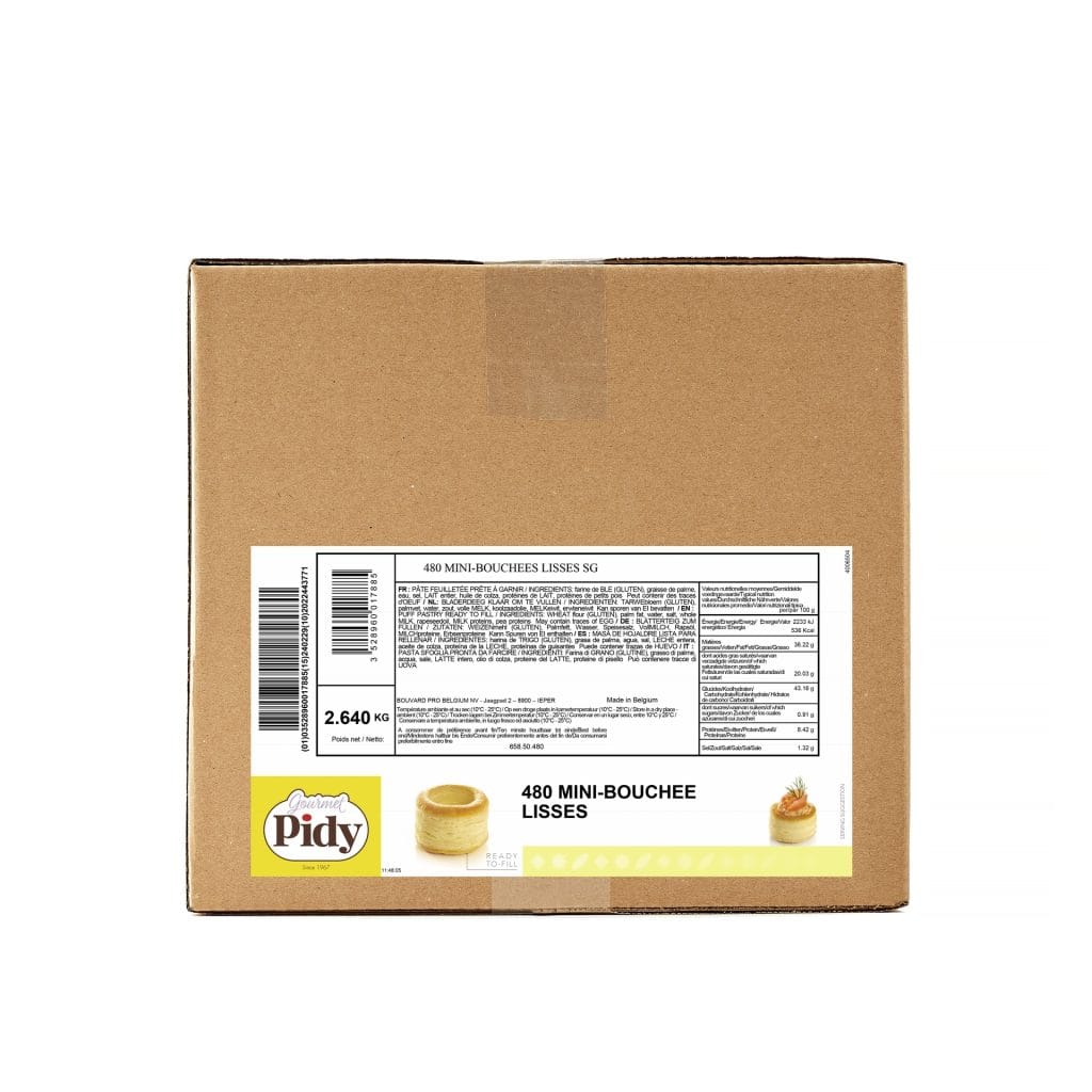 480 Mini Puff Pastry Shells 3.5cm
