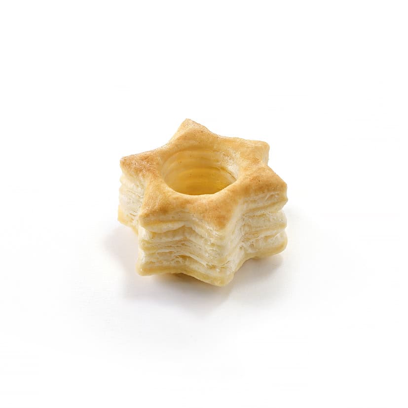 480 Mini Puff Pastry Shells Star 2.9cm