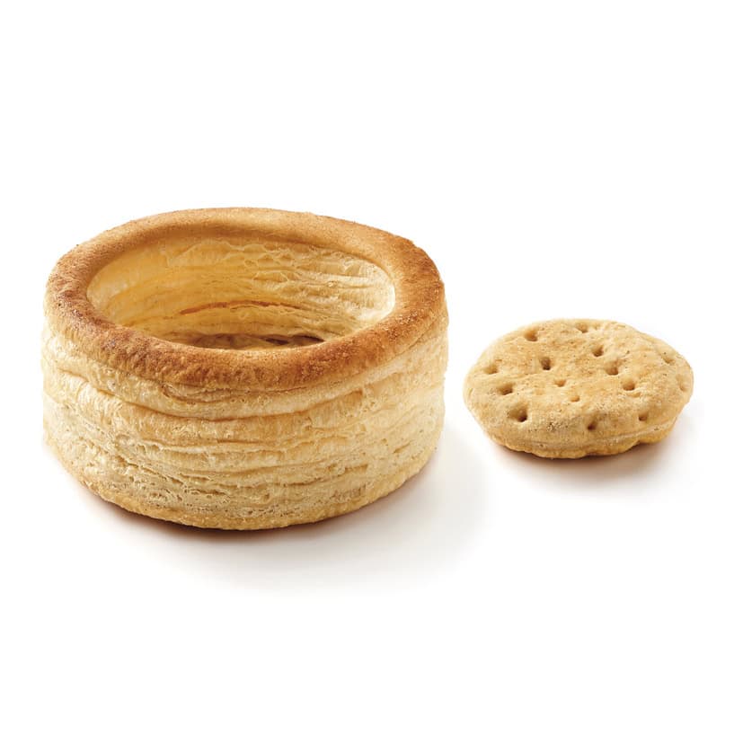 48 Vol-au-vent Puff Pastry Shells Meal With Lid 9.5cm