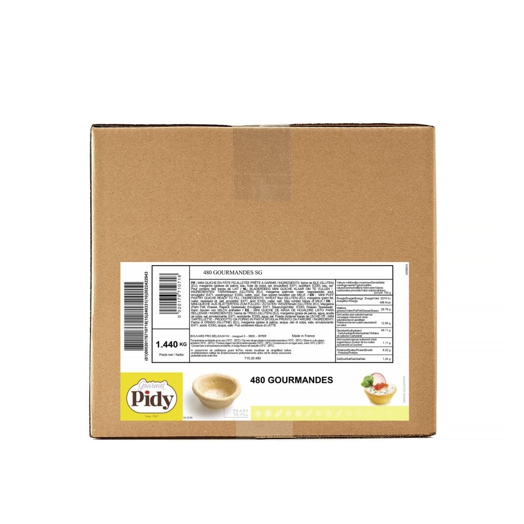 480 Pressed Puff Pastry Gourmandes 4cm