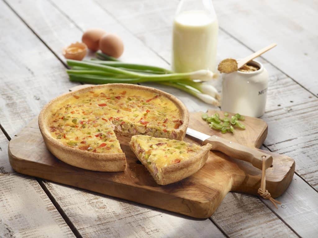 6 Puff Pastry Quiche Cases Wholemeal + Tray 22cm