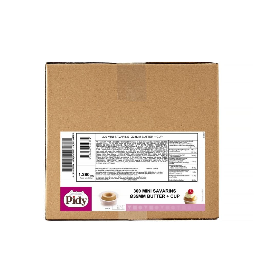 300 Mini Savarins Butter + Tray Ø3.5cm