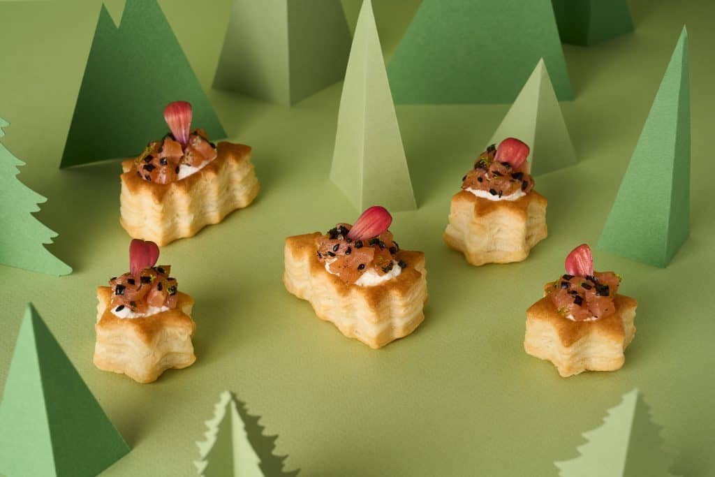 Mini Puff Pastry Christmas Tree &amp; Star Shell Japanese Style